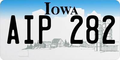 IA license plate AIP282