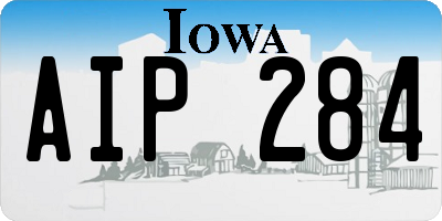 IA license plate AIP284
