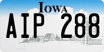 IA license plate AIP288