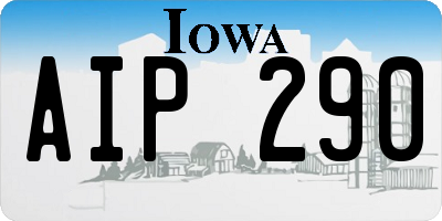 IA license plate AIP290