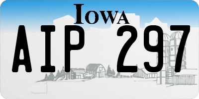 IA license plate AIP297