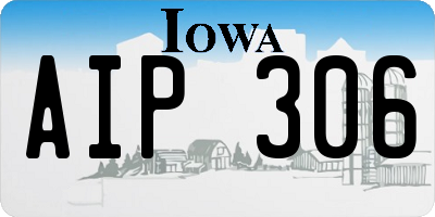 IA license plate AIP306