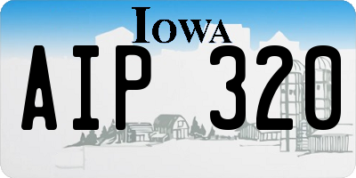 IA license plate AIP320