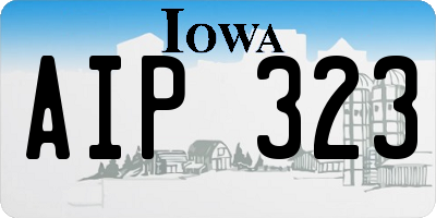 IA license plate AIP323