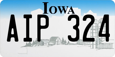IA license plate AIP324