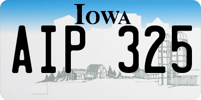 IA license plate AIP325