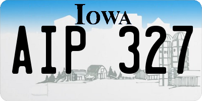 IA license plate AIP327