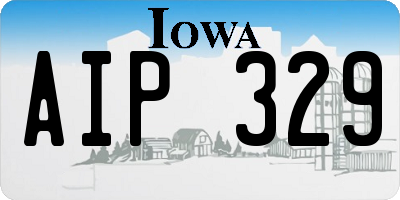 IA license plate AIP329