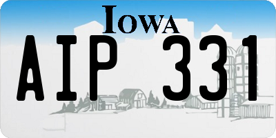 IA license plate AIP331