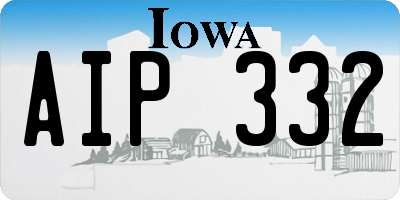 IA license plate AIP332