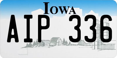 IA license plate AIP336