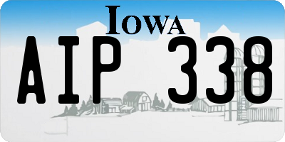 IA license plate AIP338