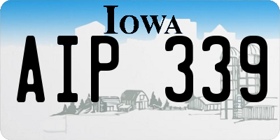 IA license plate AIP339