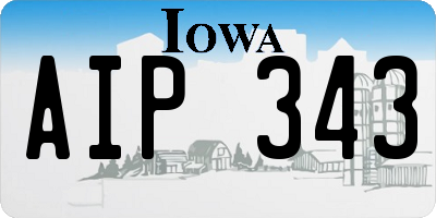 IA license plate AIP343