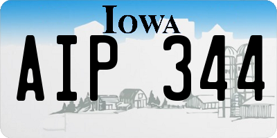 IA license plate AIP344