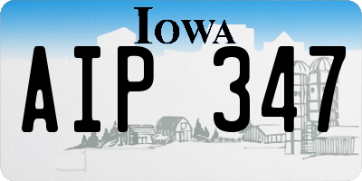 IA license plate AIP347