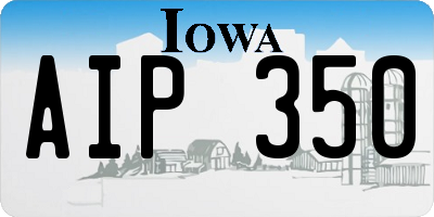 IA license plate AIP350