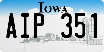IA license plate AIP351