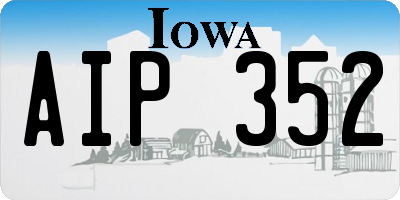 IA license plate AIP352