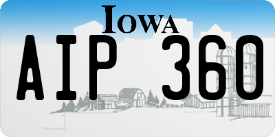 IA license plate AIP360