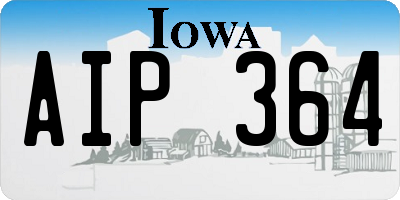 IA license plate AIP364