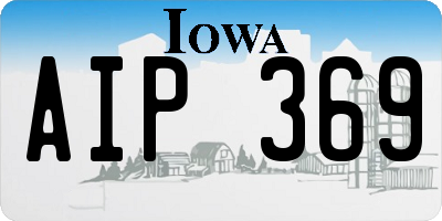 IA license plate AIP369