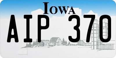 IA license plate AIP370