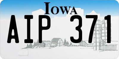 IA license plate AIP371