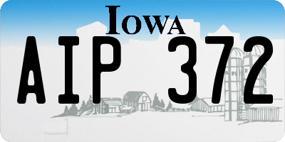IA license plate AIP372