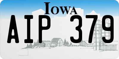 IA license plate AIP379