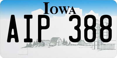 IA license plate AIP388