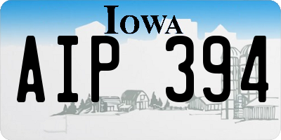 IA license plate AIP394