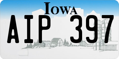 IA license plate AIP397