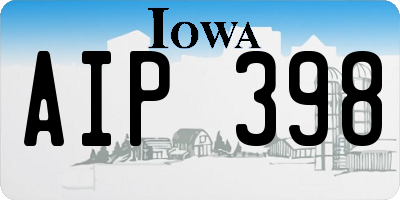 IA license plate AIP398