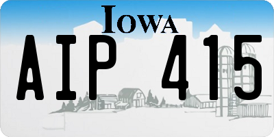 IA license plate AIP415