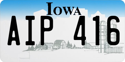 IA license plate AIP416
