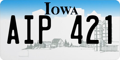 IA license plate AIP421