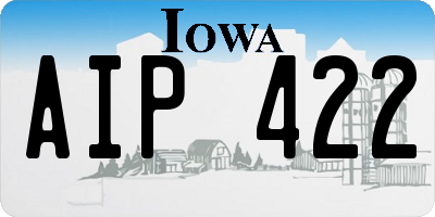 IA license plate AIP422