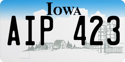 IA license plate AIP423