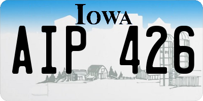 IA license plate AIP426