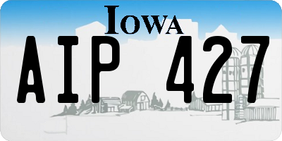 IA license plate AIP427