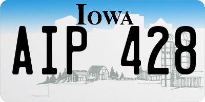 IA license plate AIP428