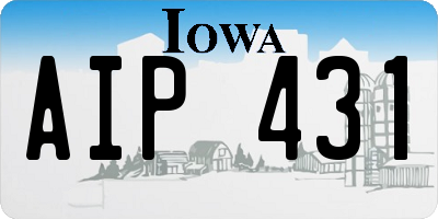 IA license plate AIP431