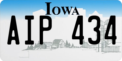IA license plate AIP434