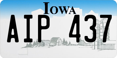 IA license plate AIP437