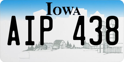 IA license plate AIP438