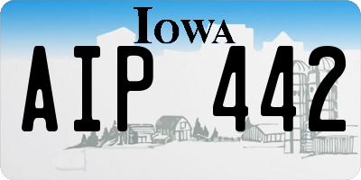 IA license plate AIP442