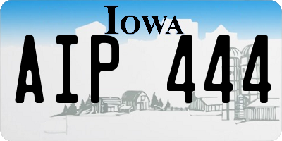 IA license plate AIP444