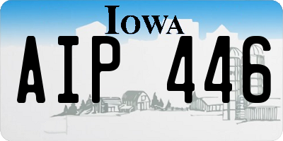 IA license plate AIP446