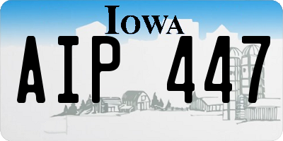 IA license plate AIP447